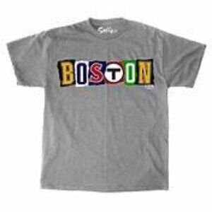 Sully's Boston Ransom Note Gray Short Sleeve T-shirt -Med, Lg, XL, XXL-NWT
